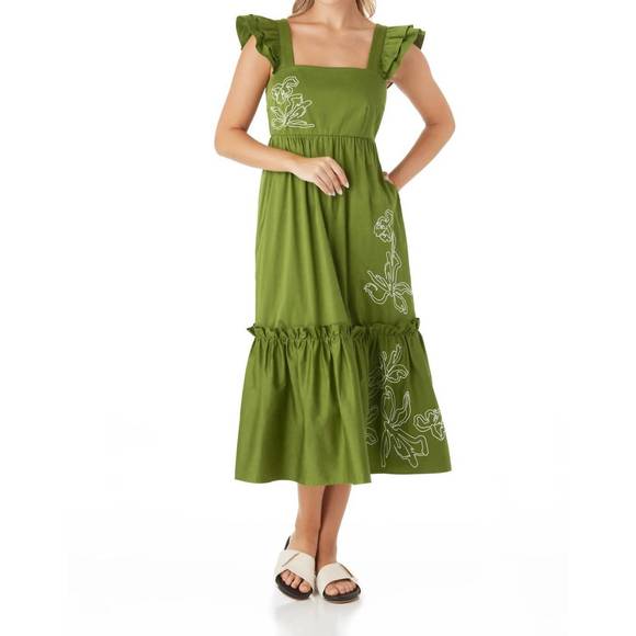 NEW CROSBY BY MOLLIE BURCH bryce dress in ivy